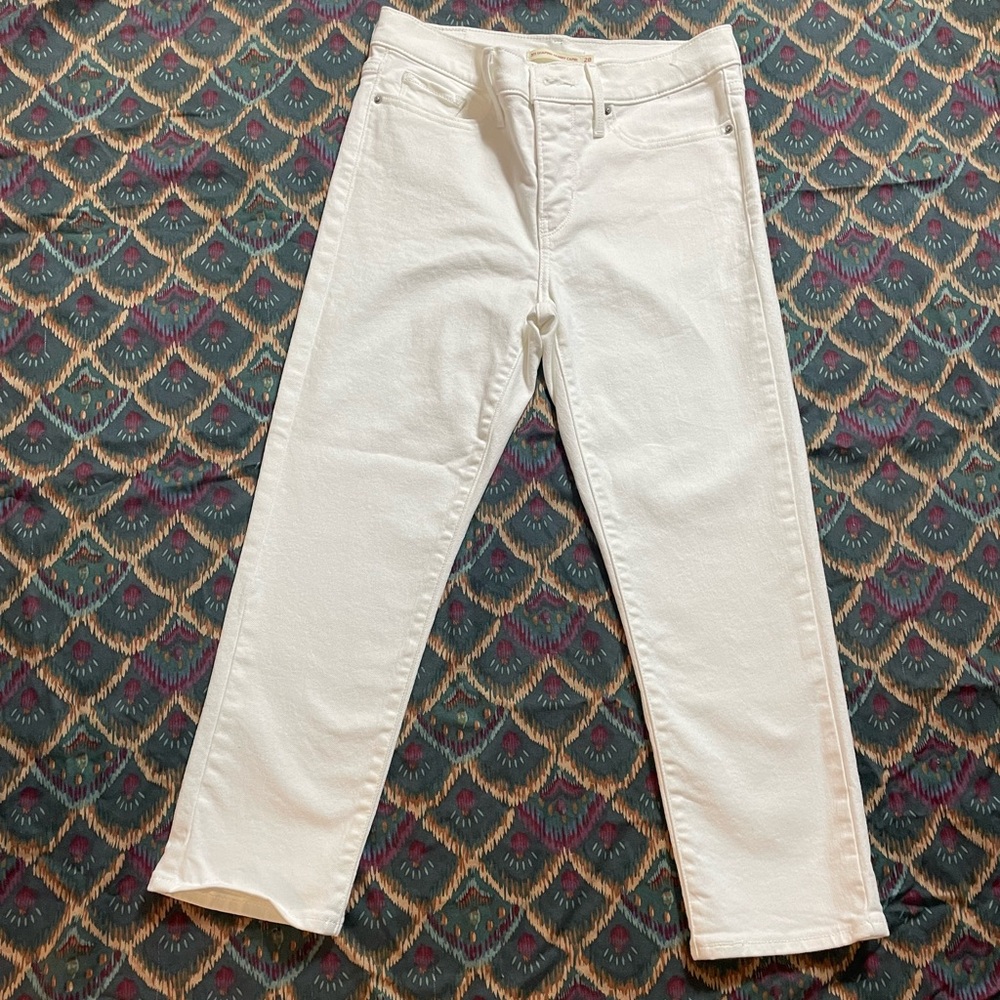 Levi's Womens 311 White Shaping Skinny Stretch Denim Jeans  W28.